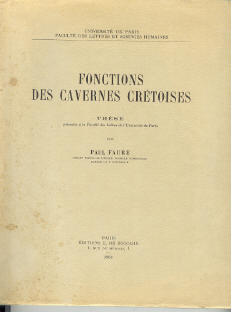 Fonctions des cavernes Crétoises