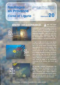Epaves déraisonnables entre 65 et 127 mètres - Naufrages en Provence, Corse et Ligurie
