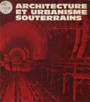 Architecture et urbanisme souterrain