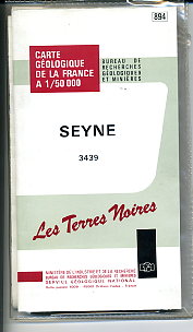 Seyne : les Terres Noires. - Carte géologique de la France - ech 1/50.000 n° 894