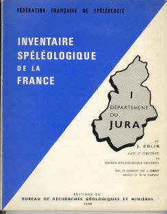 Inventaire spéléologique de la France - 1 Département du Jura