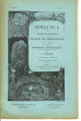 Recherches spéléologiques dans le Jura; 5è campagne - 1902- 1903 - Spelunca  Mémoire n° 33