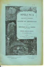 Chronique de la Société (1901-1904) et Notices spéléologiques - Spelunca  Mémoire n° 37