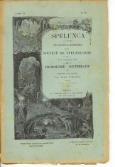 Hydrologie souterraine du Poitou calcaire - Spelunca  Mémoire n° 69