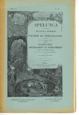 Recherches spéléologiques et hydrologiques dans le Jura franc-comtois; 13è campagne - 1910 1911 - Spelunca  Mémoire n° 70