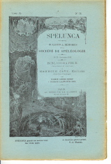 Bibliographie de Mammoth Cave, Kentucky- Spelunca  Mémoire n° 73