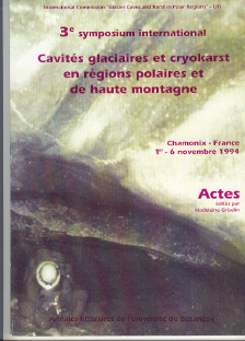 Cavités glaciaires et cryokarst en régions polaires et de haute montagne